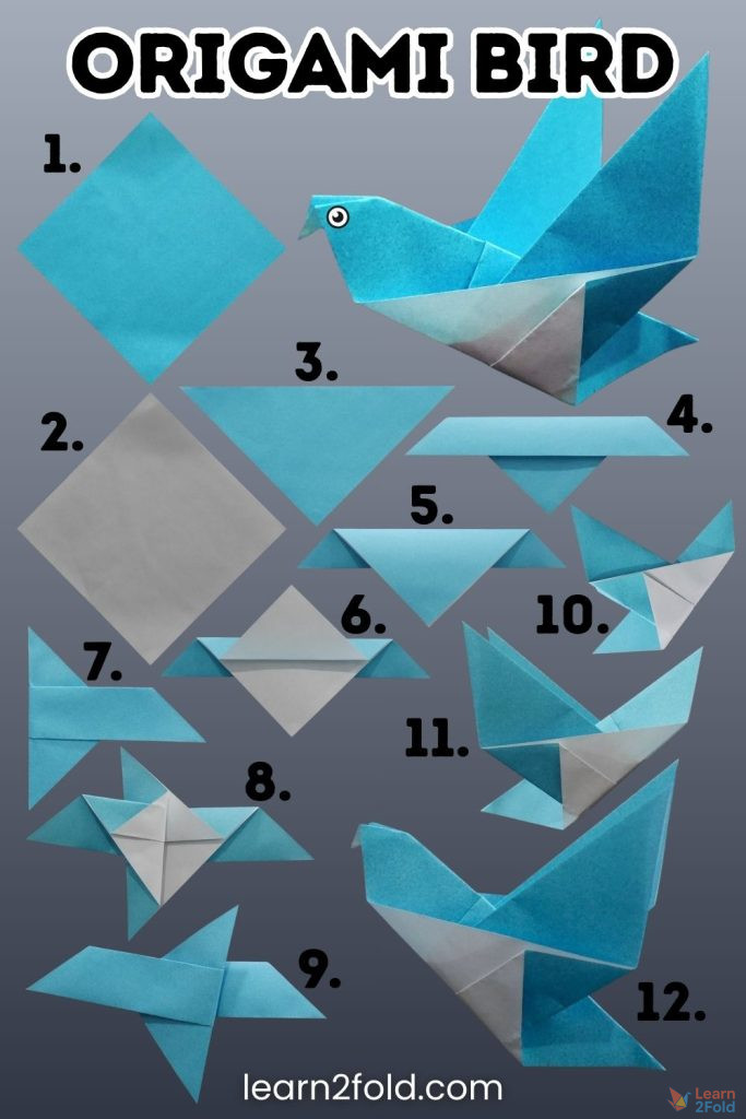 origami bird pinterest