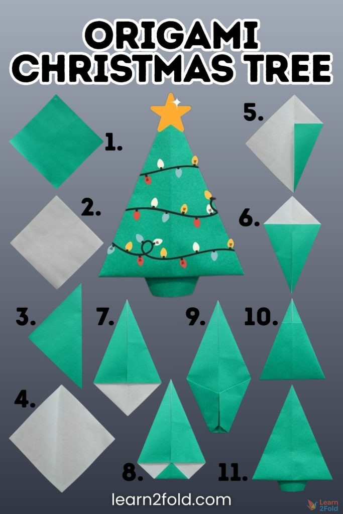 origami christmas tree