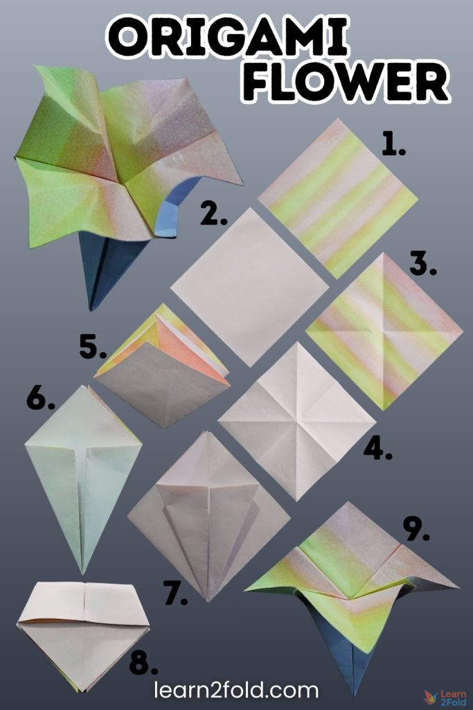 origami flower pinterest