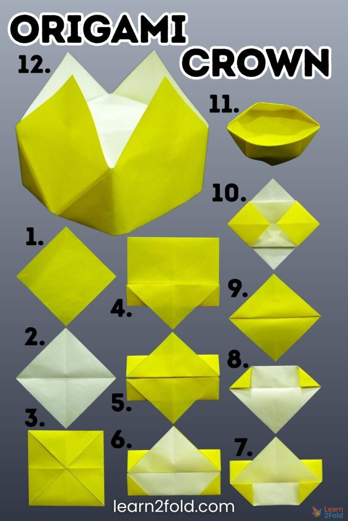 origami crown pinterest