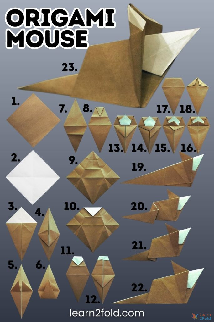origami mouse pinterest