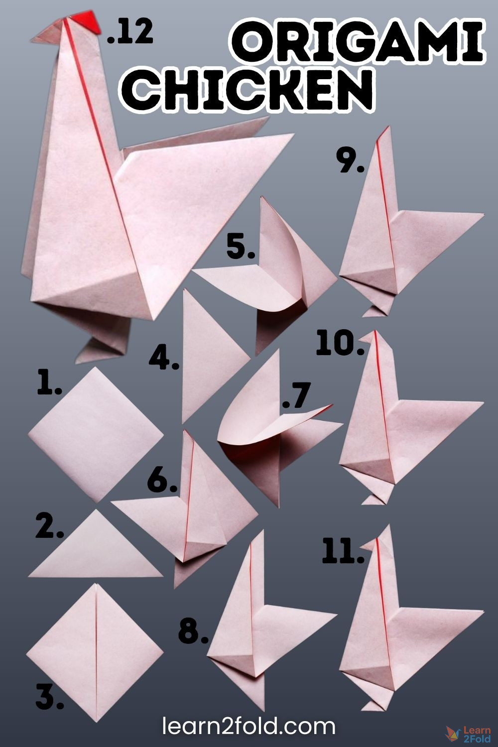 origami chicken pinterest origami chicken pinterest