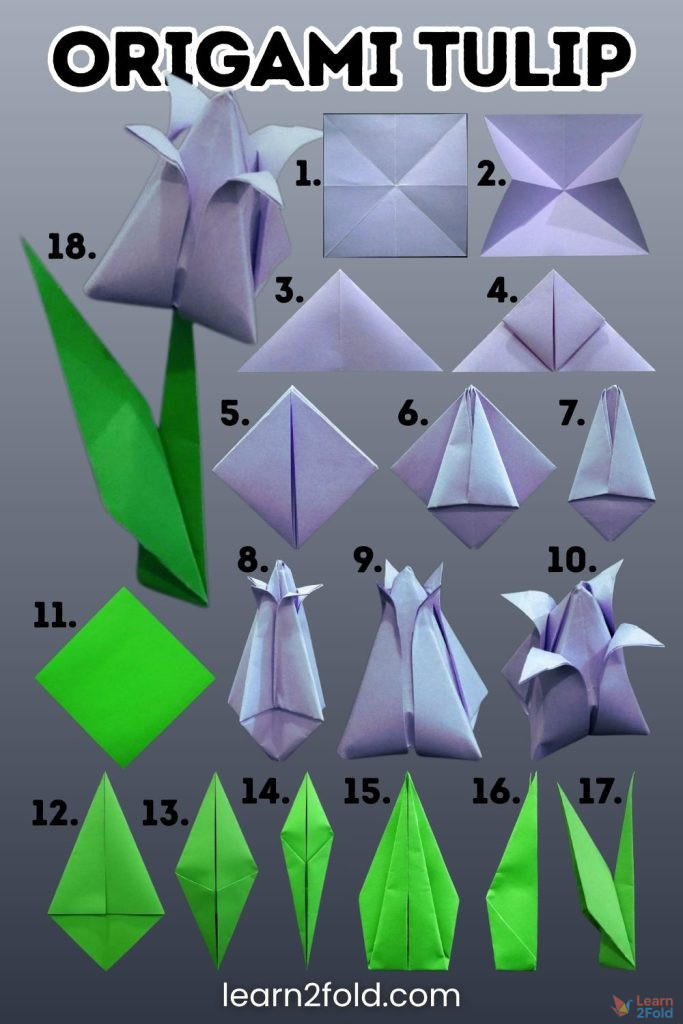 origami tulip pinterest