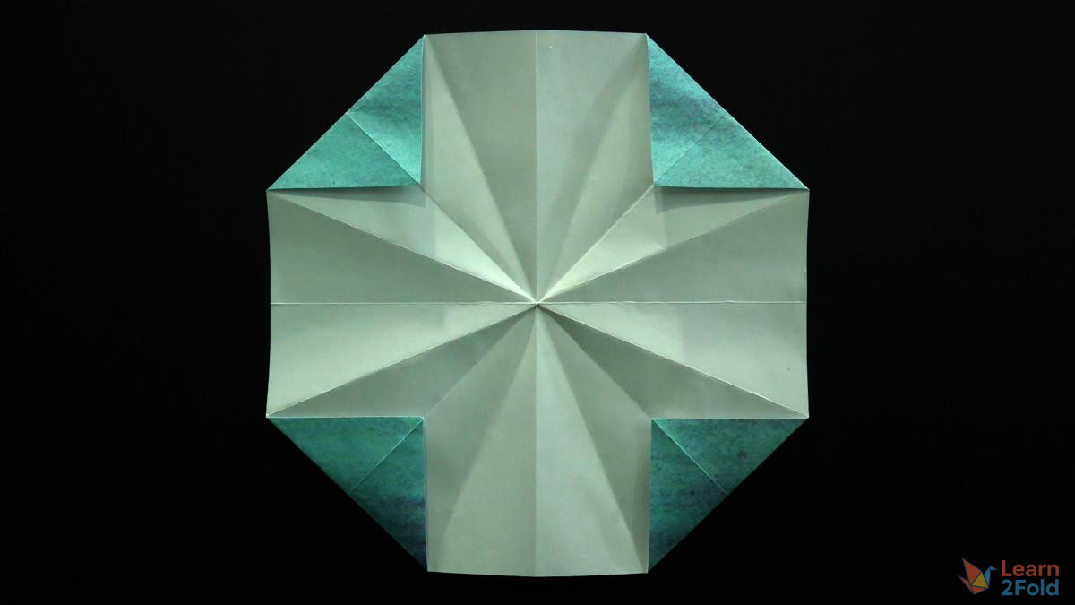 Origami 8-Petal Pointy Flower (15) Origami 8-Petal Pointy Flower
