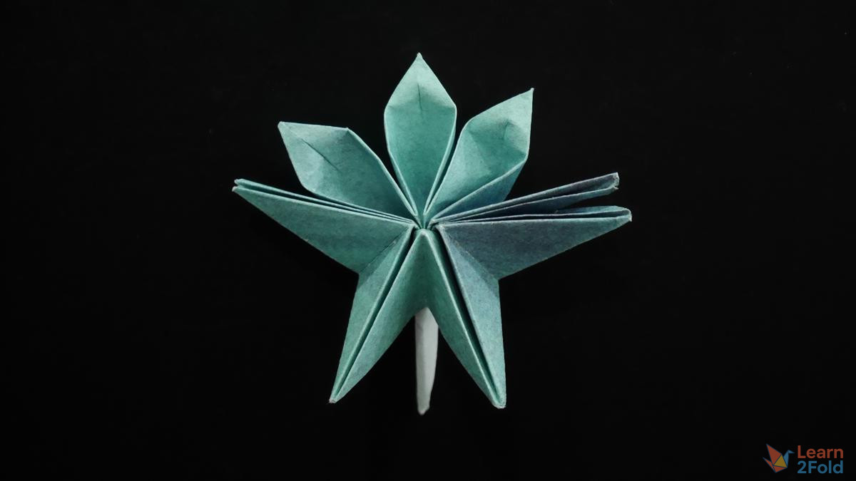 Origami 8-Petal Pointy Flower (28) Origami 8-Petal Pointy Flower