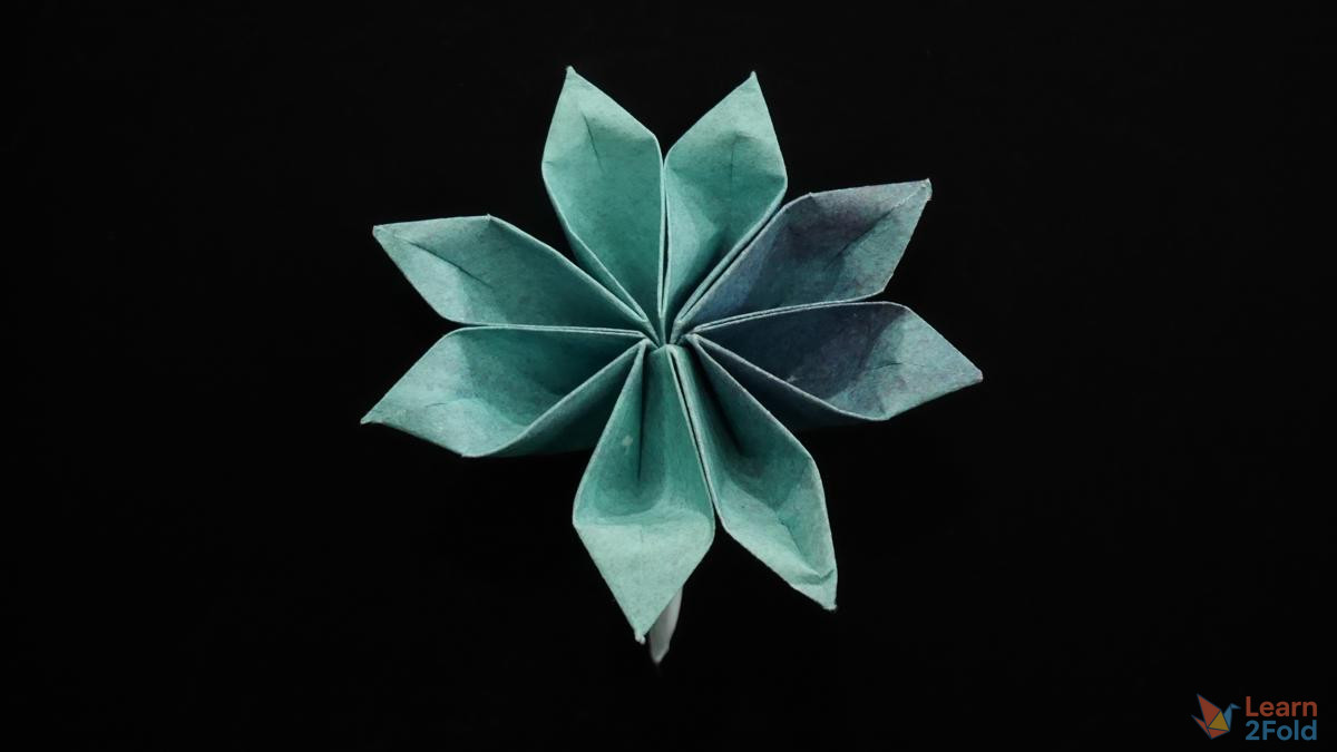Origami 8-Petal Pointy Flower (29) Origami 8-Petal Pointy Flower