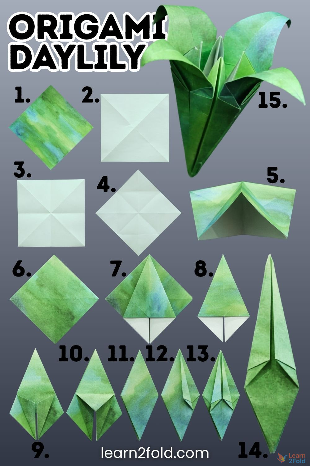 How To Fold An Origami Daylily