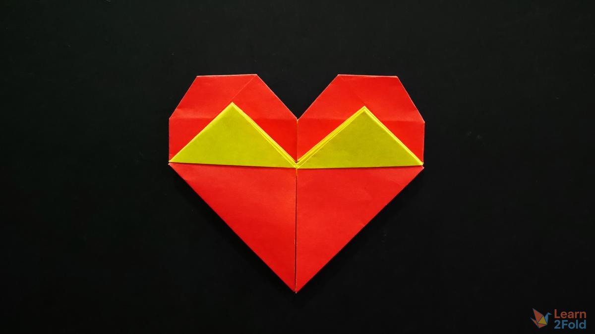 Origami Heart With Bow (30) Origami Heart With Bow