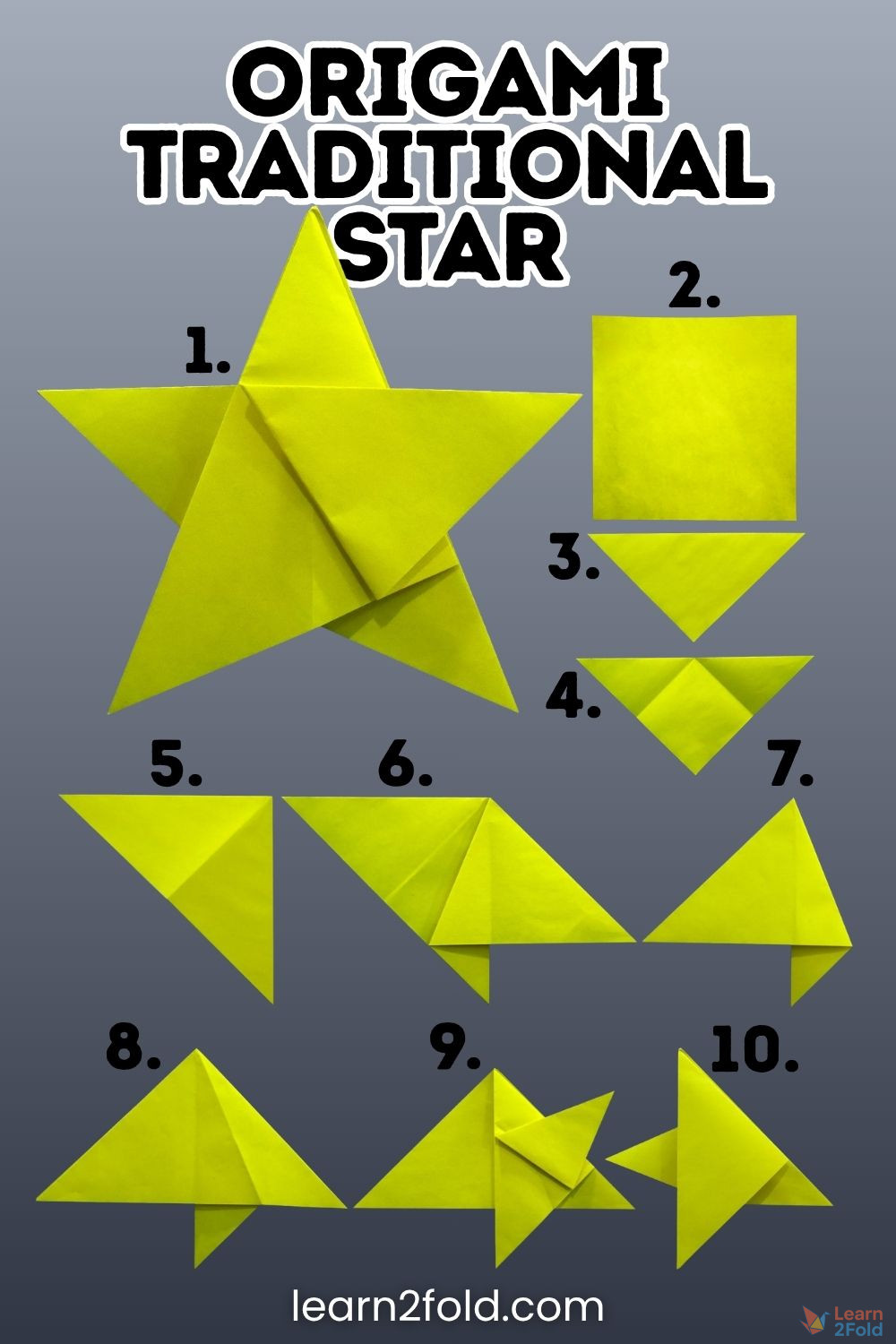 How To Fold An Origami Traditional Star