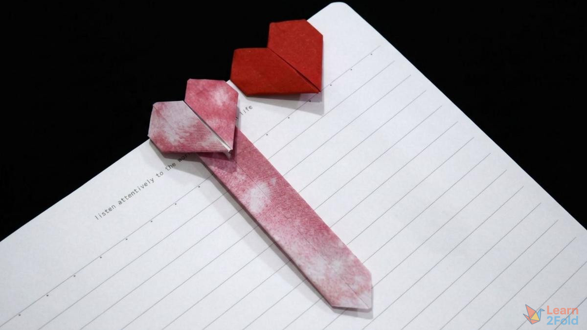 origami heart bookmark (28) origami heart bookmark