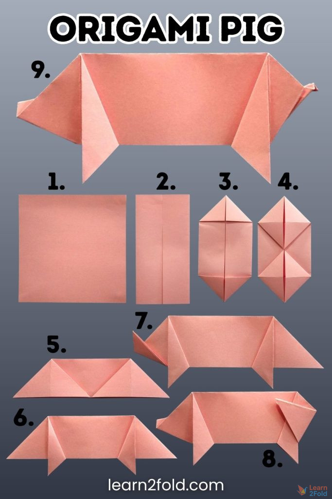 origami pig pinterest