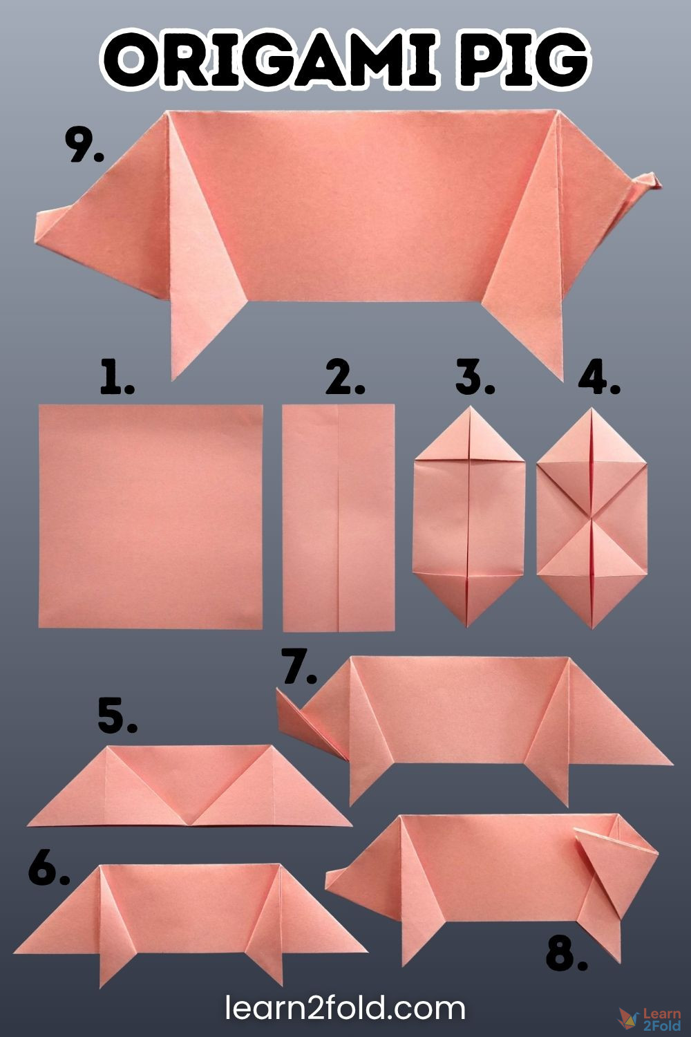 How To Fold An Origami Pig