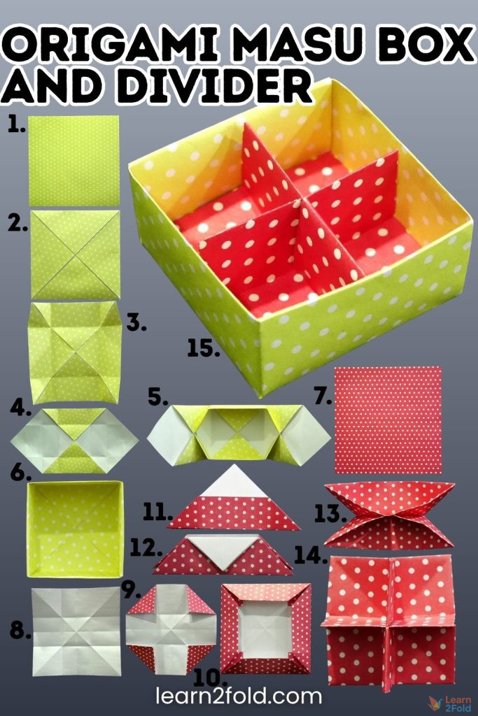 origami masu box and divider pinterest