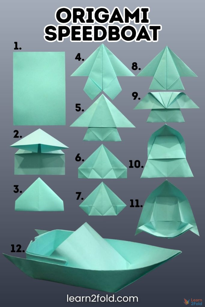 origami speedboat pinterest