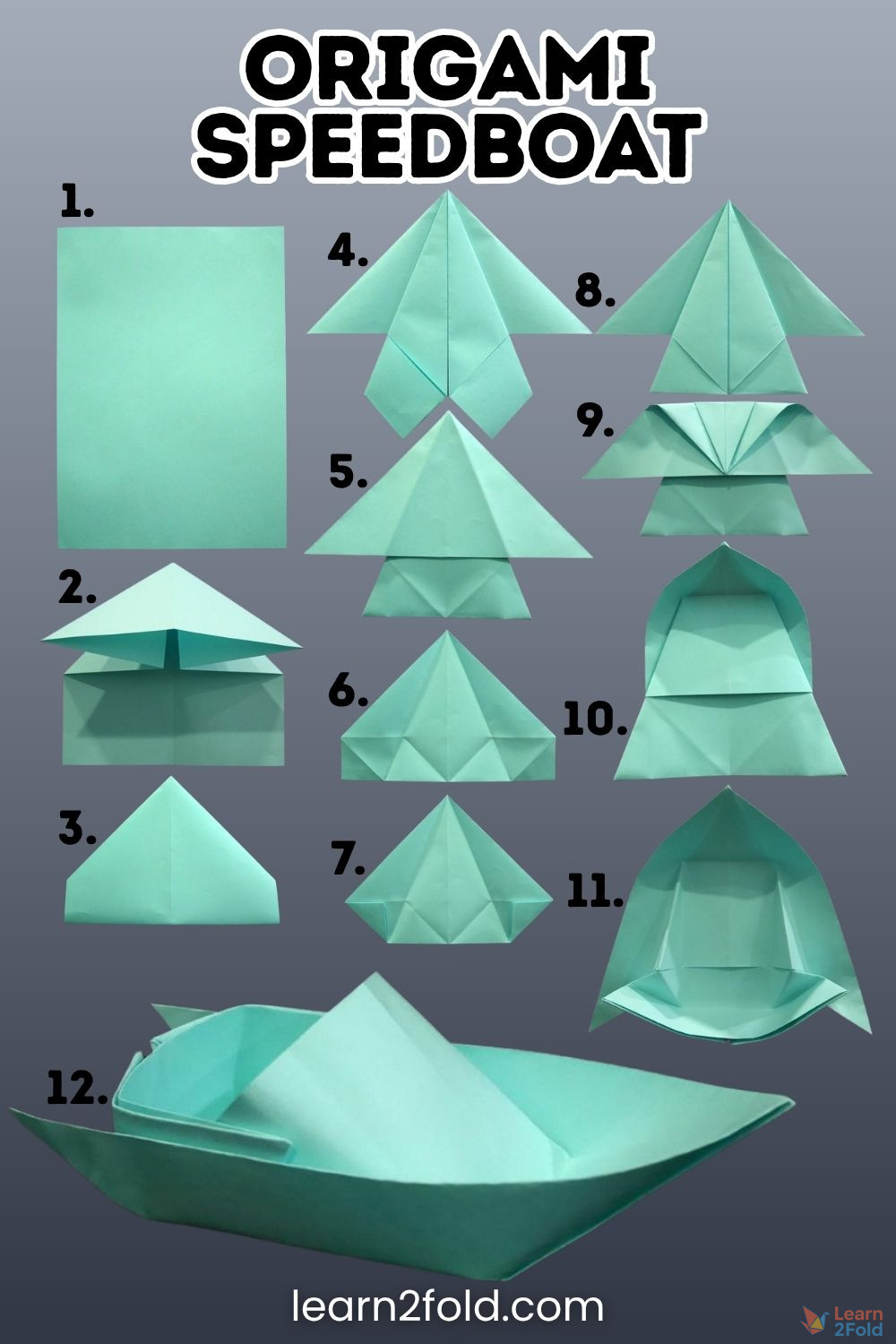 How To Fold An Origami Speedboat