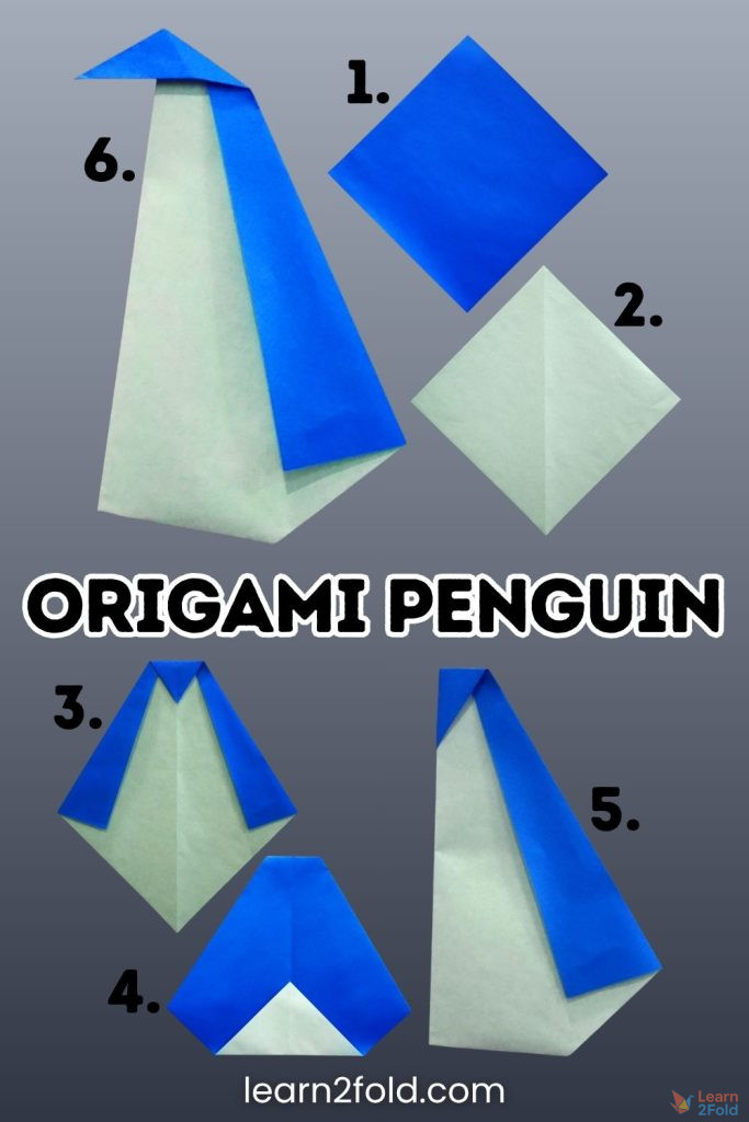 origami penguin pinterest