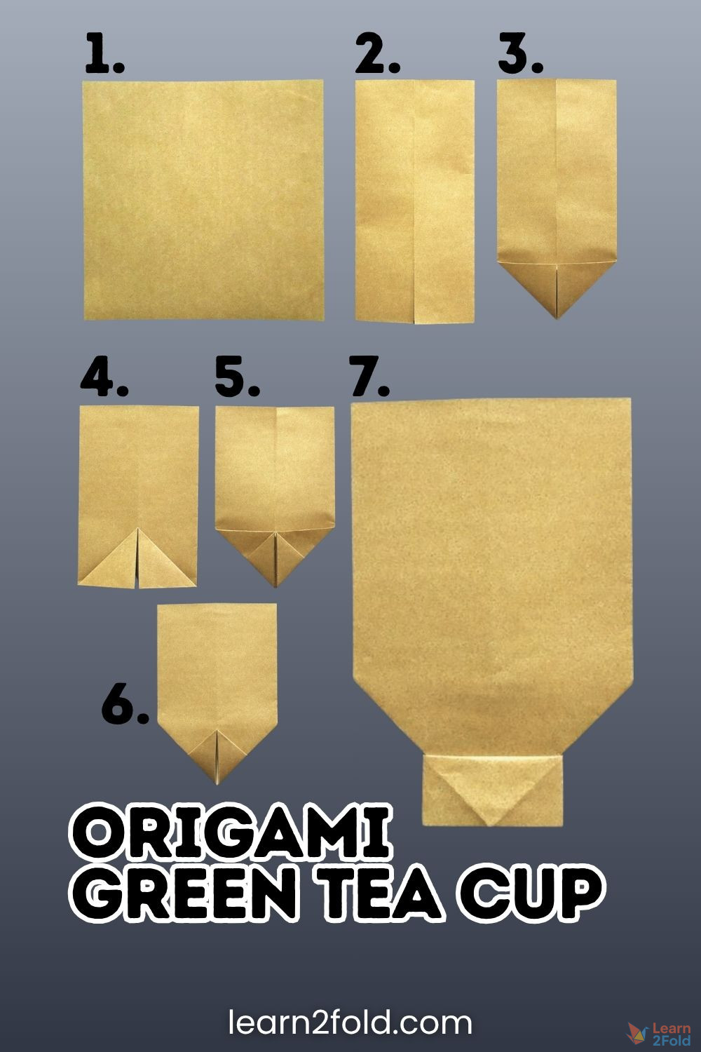 How To Fold An Origami Green Tea Cup