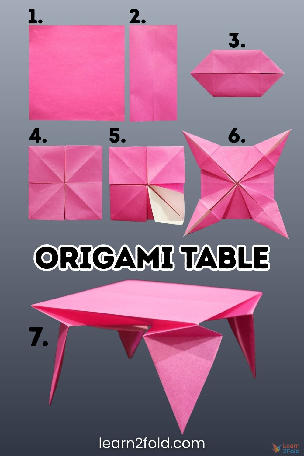 How To Fold An Origami Table